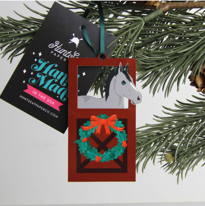 Horse Barn Door Ornament - Various Coat Colors