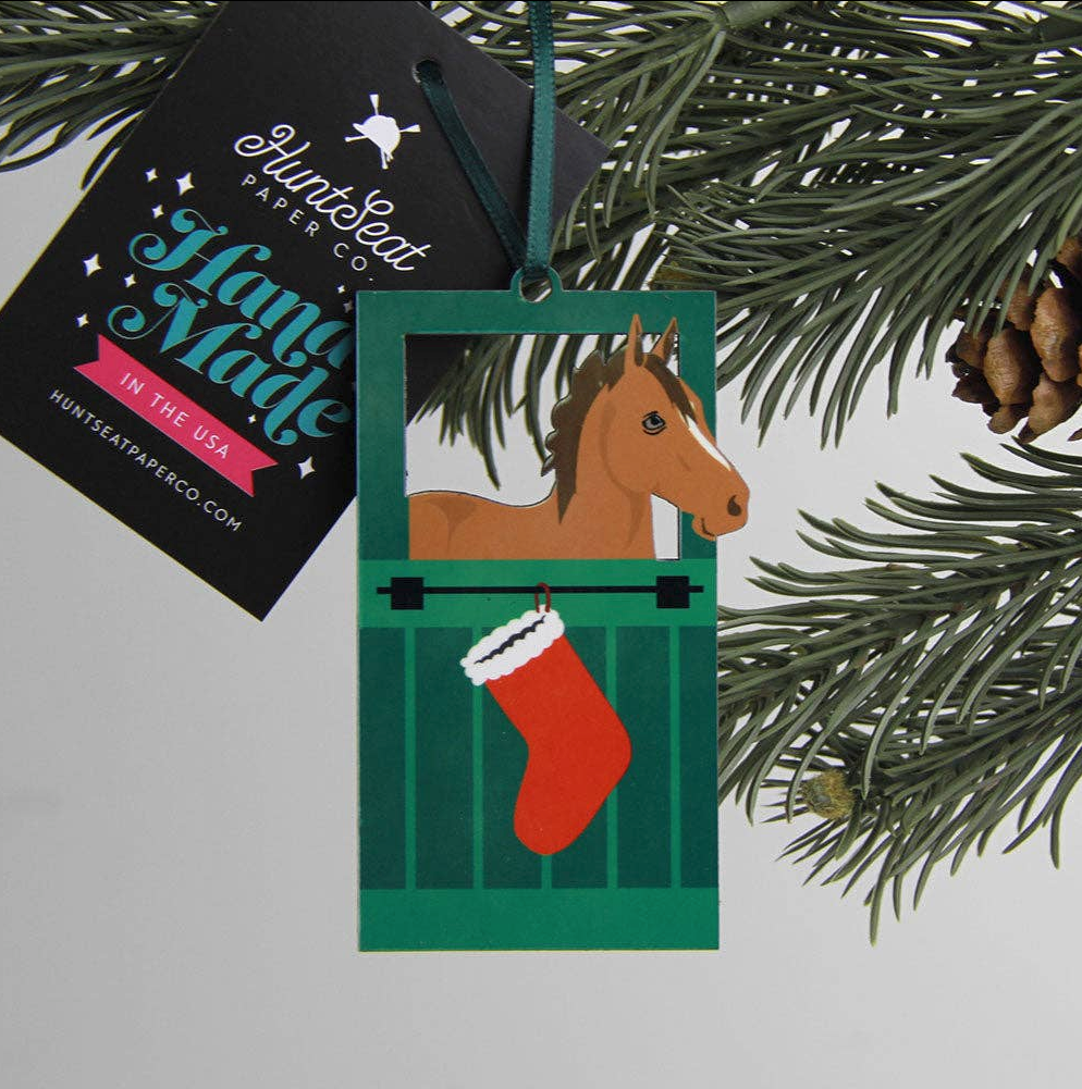 Horse Barn Door Ornament - Various Coat Colors