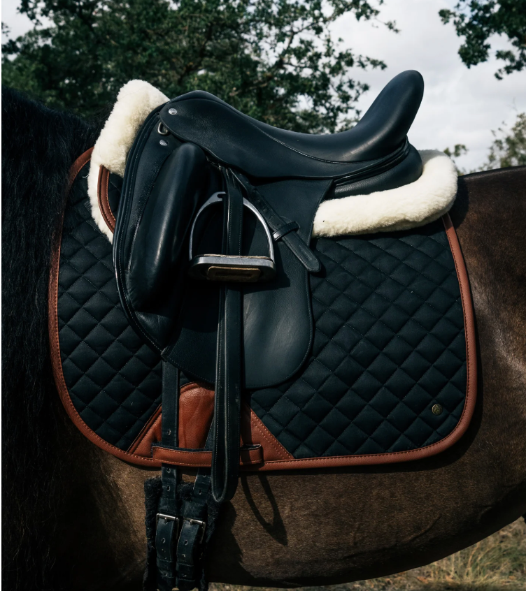 16 Cypress Black & Cognac Saddle Pad - PRE-ORDER