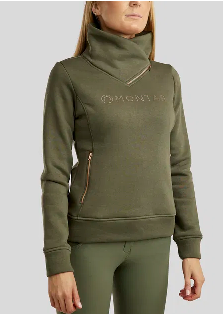 Montar MoNaja Rosegold Pullover with Tulip Zip Collar - M - 3X