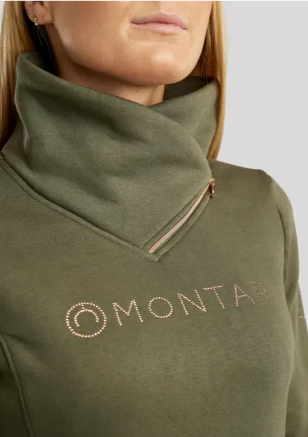 Montar MoNaja Rosegold Pullover with Tulip Zip Collar - M - 3X