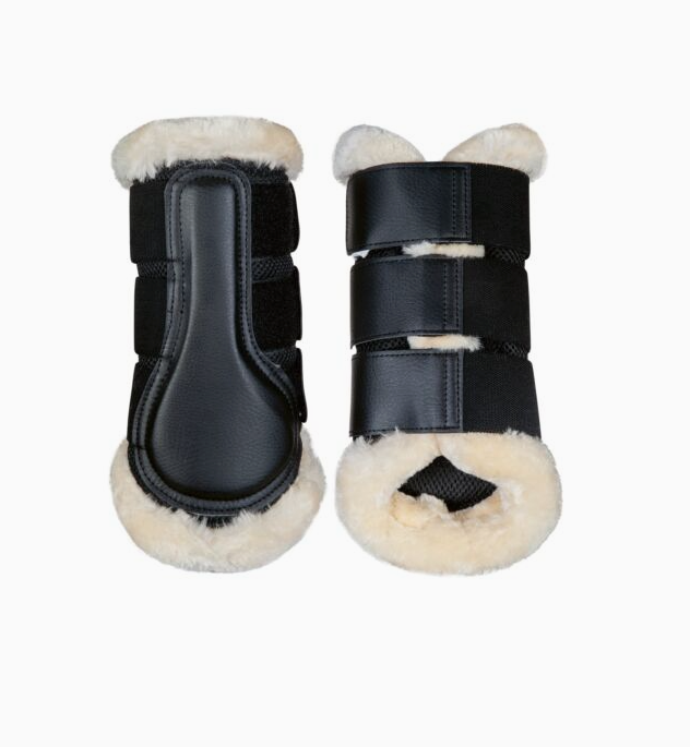 HKM Fur-trimmed 3D mesh lining Brushing Boots