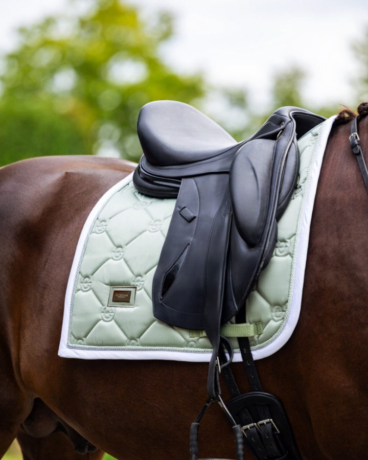 Equestrian Stockholm Pistachio White Classic Dressage Pad