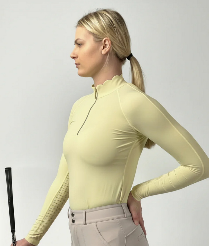 70 Degrees Scallop Collar Wicking Sunshirt