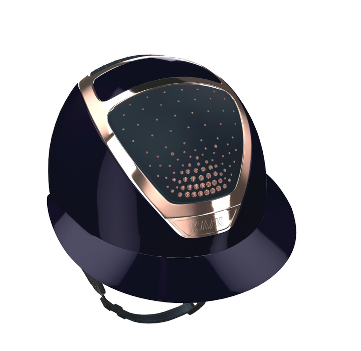 Kask Star Lady Custom:  Atlantic Blue Pure Shine Rosegold Chrome Passage Crystals