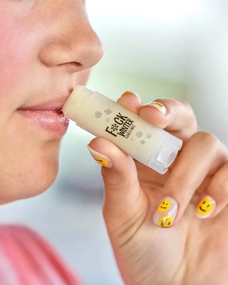 Serious Lip Balm -  F*CK WINTER  Vanilla Mint Serious Lip Balm