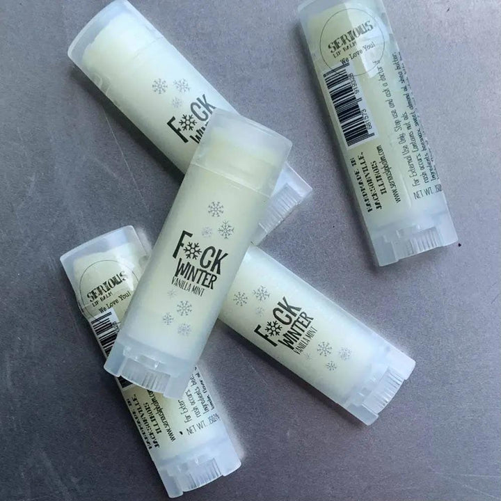 Serious Lip Balm -  F*CK WINTER  Vanilla Mint Serious Lip Balm