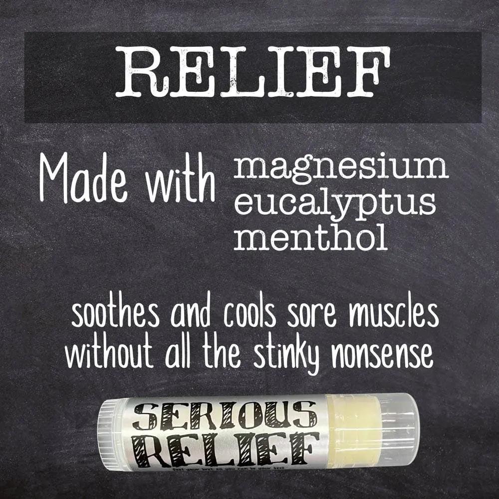 Serious Relief Natural Muscle & Joint Relief Balm - Magnesium and Eucalyptus Serious Lip Balm