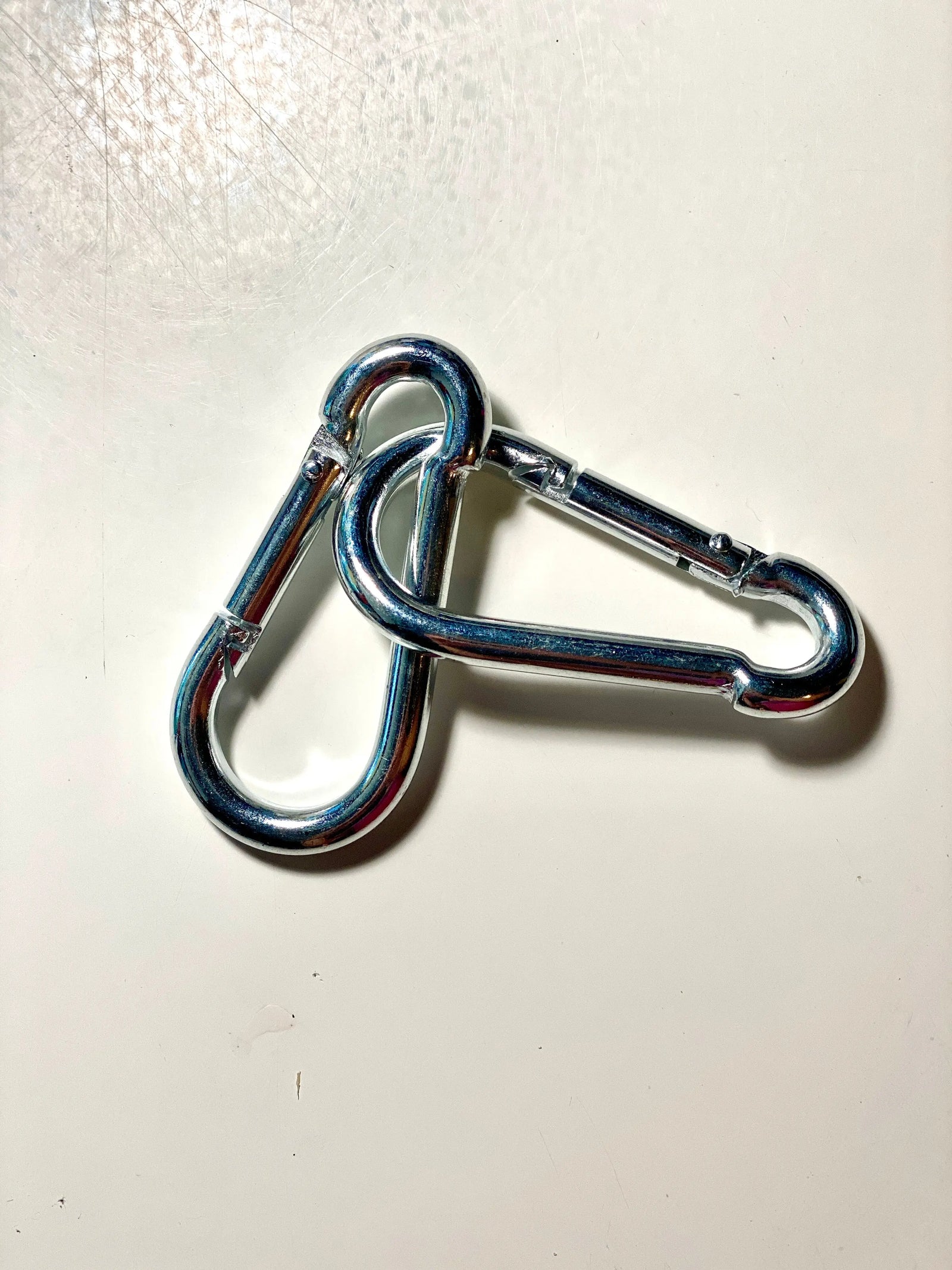 Set of Two (2) 4" Stainless Steel Spring Hook Carabiners RIDE OR DIE EQUESTRIAN SHOP