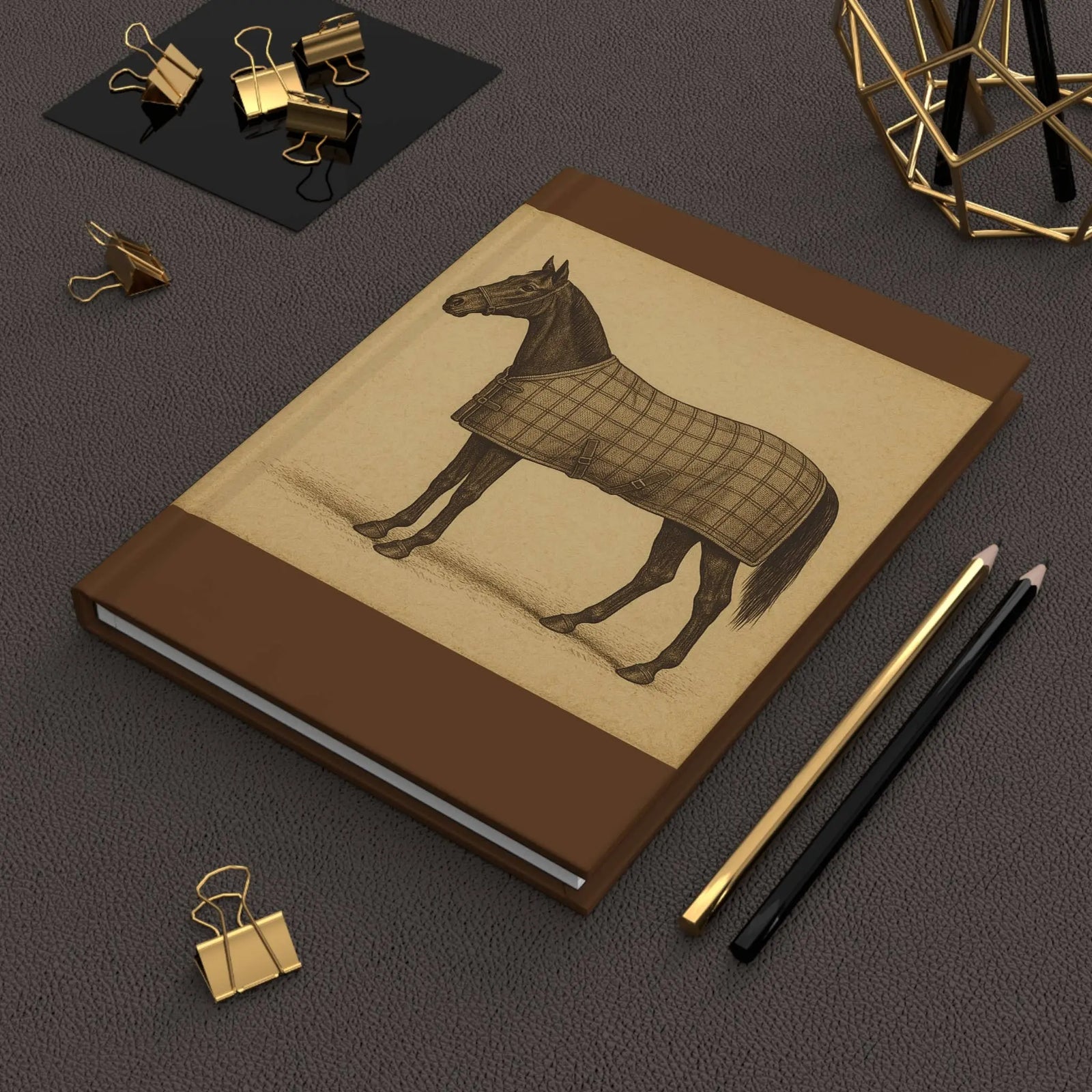 "Sweater Weather" Vintage Horse Hardcover Journal Equine & Design, LLC