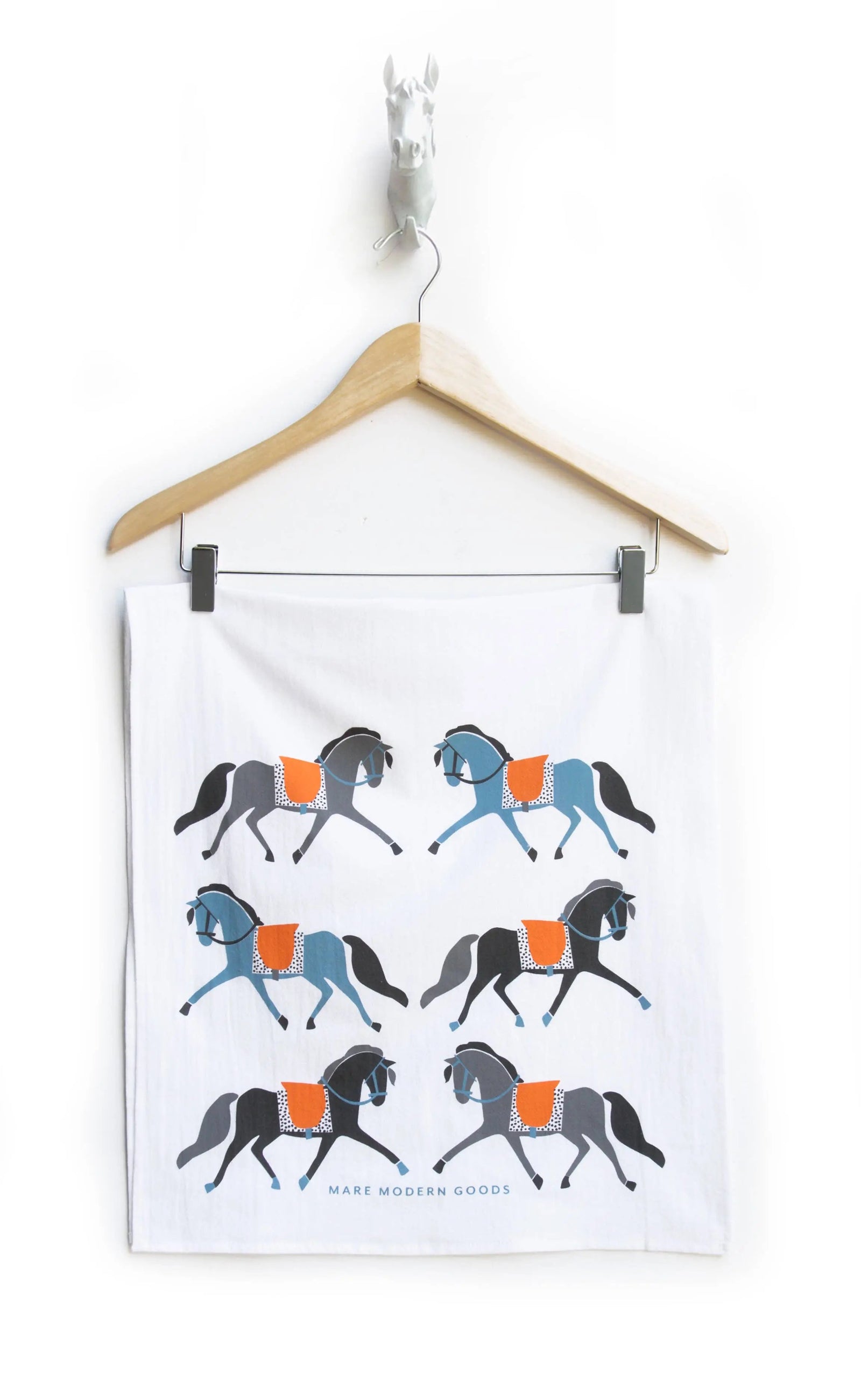 Tea Towel: Dressage Ponies Mare Modern Goods