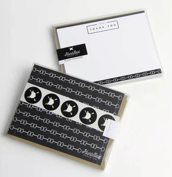 Thank You Snaffle Bit Cards - 10 pack with Envelopes Hunt Seat Paper Co.