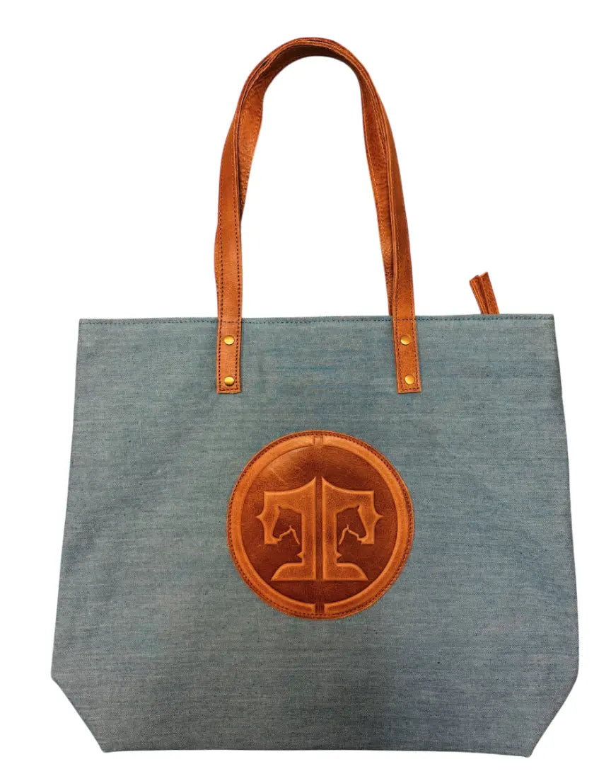 Tucker Tweed Denim Equestrian Zip Top Barn Bag Tucker Tweed