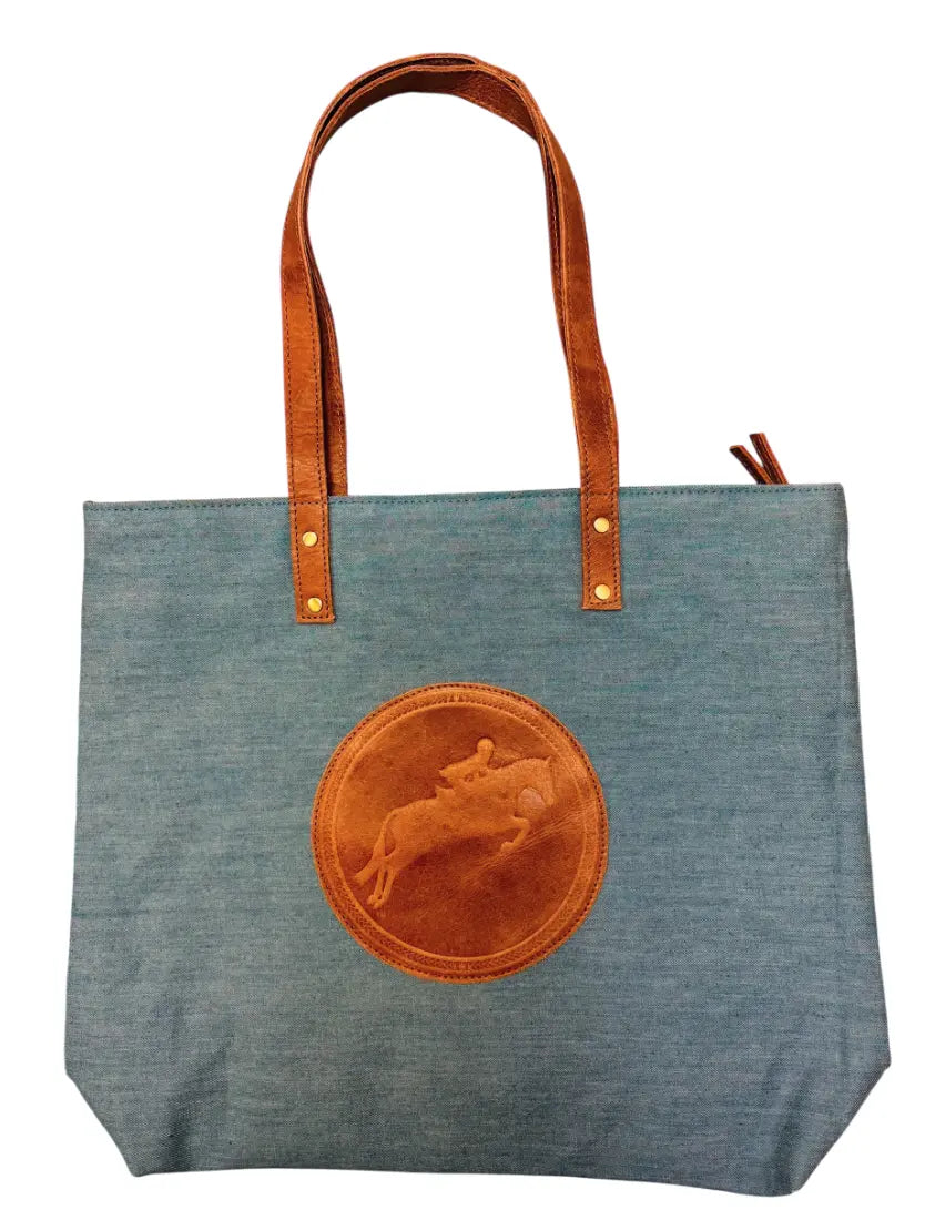 Tucker Tweed Denim Equestrian Zip Top Barn Bag Tucker Tweed