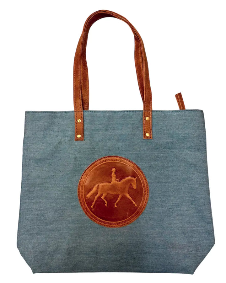 Tucker Tweed Denim Equestrian Zip Top Barn Bag Tucker Tweed