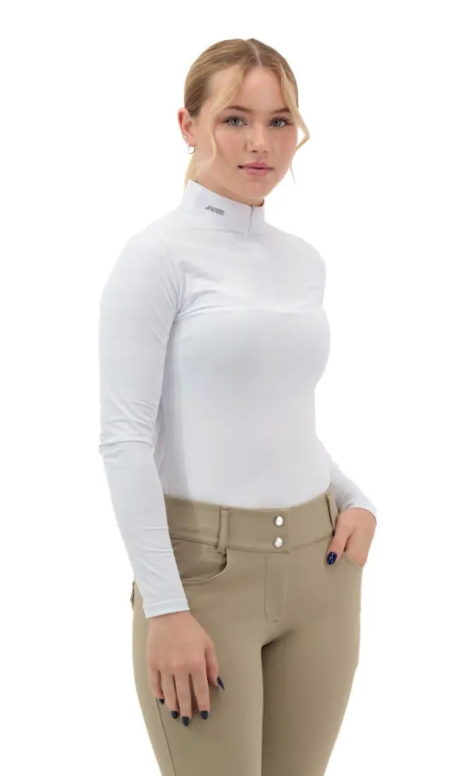 Ultra Breathable Long Sleeve Shirt - Black, White  UPF 50 Armateq