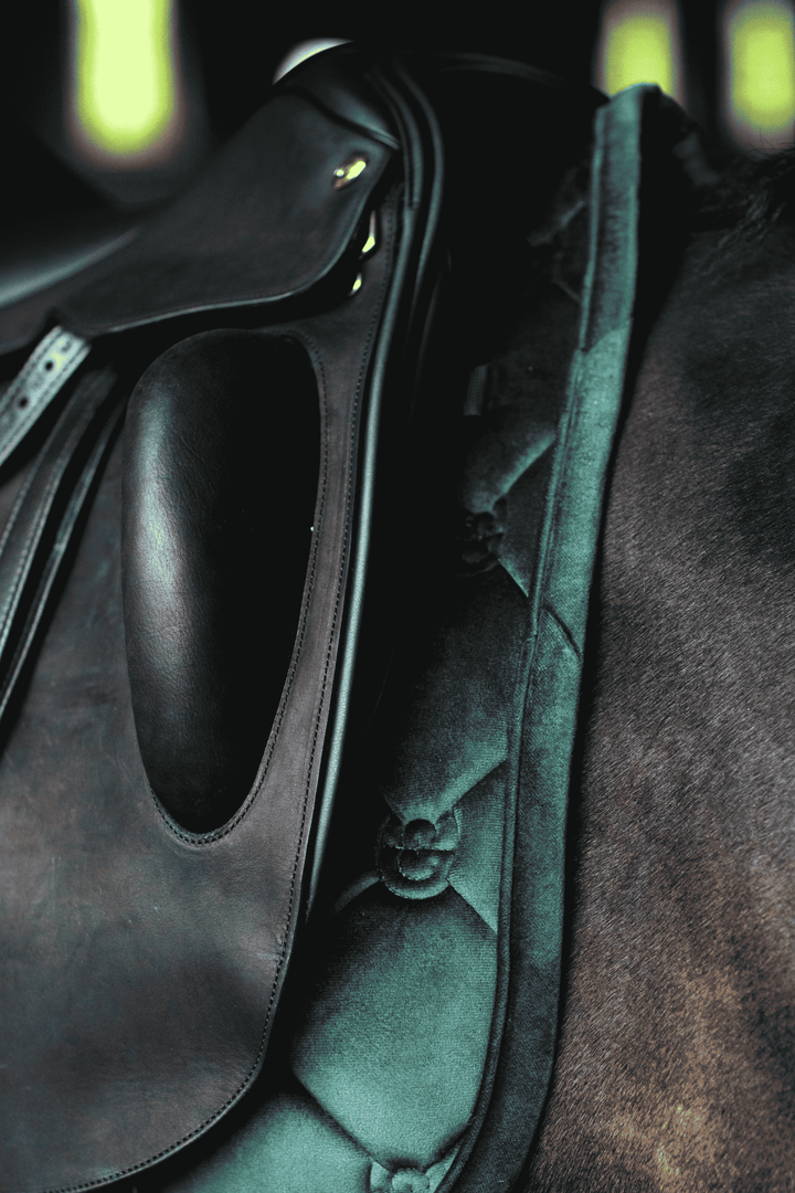 Equestrian Stockholm Velvet Classic Dressage Pad - Sycamore Green