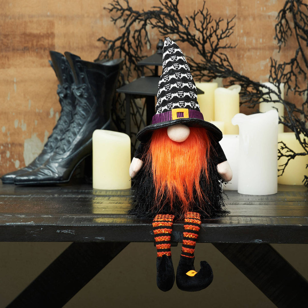 Halloween Wizard Gnomes LED lighted Shelf Sitter