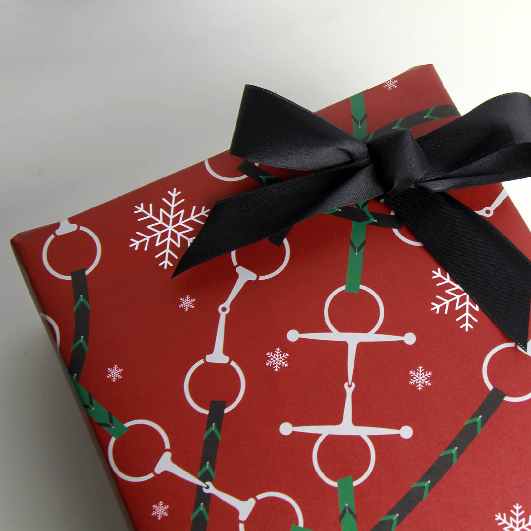 Bits + Reins Holiday - Equestrian Horse Gift Wrapping Paper