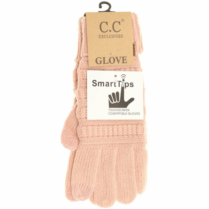 Solid Cable Knit CC Gloves