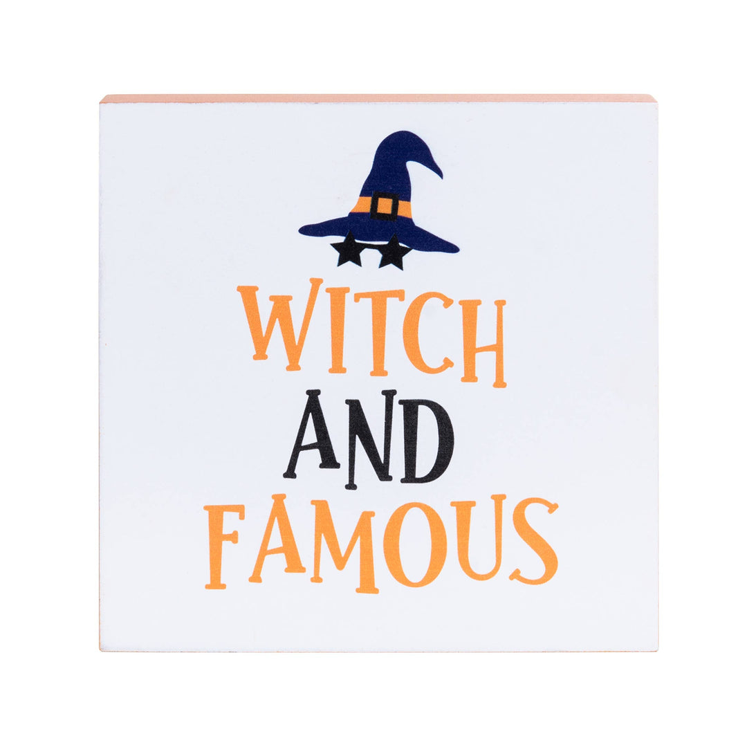 Halloween "Witch And Famous" Shelf Sitter