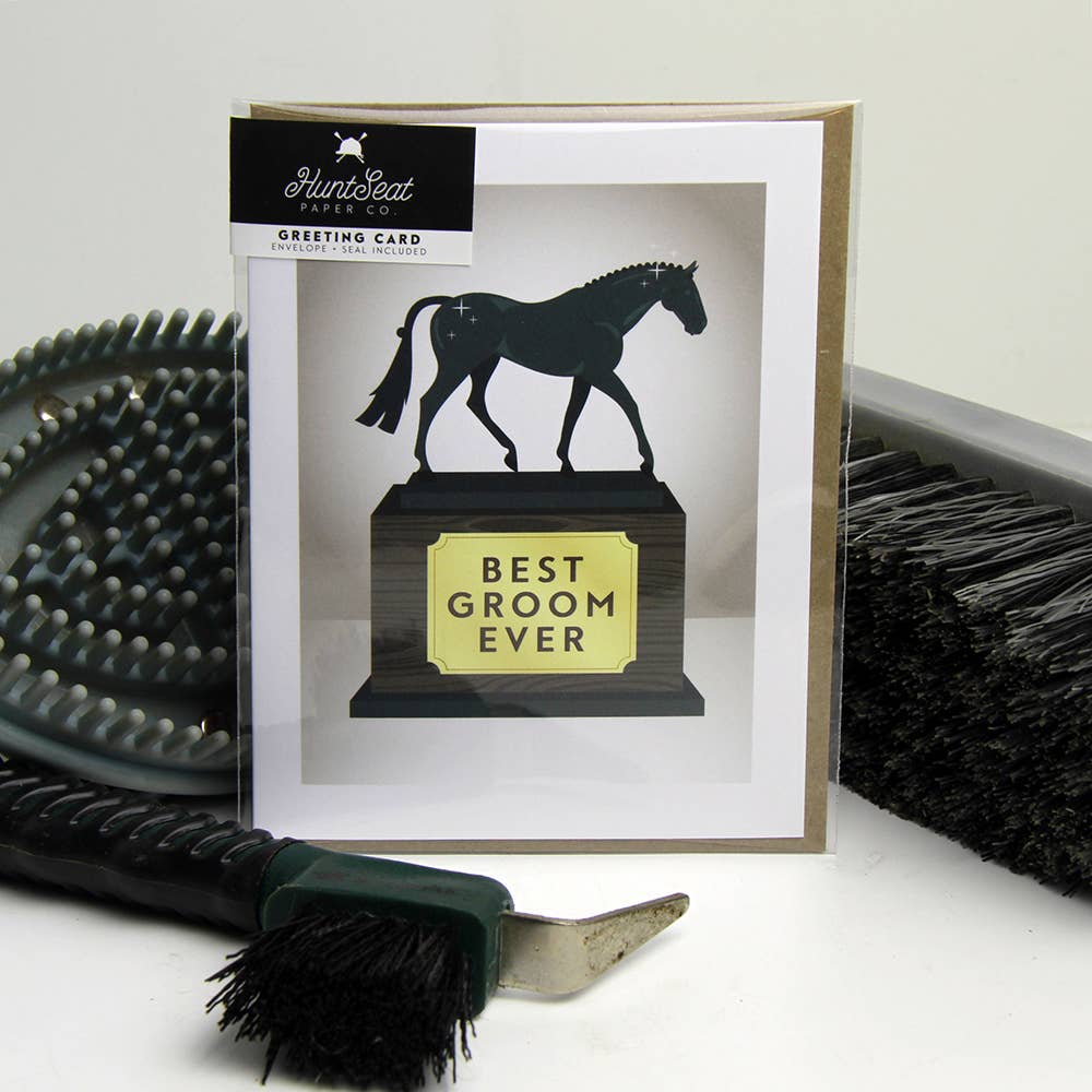 Best Groom Ever Equestrian Horse Greeting Card