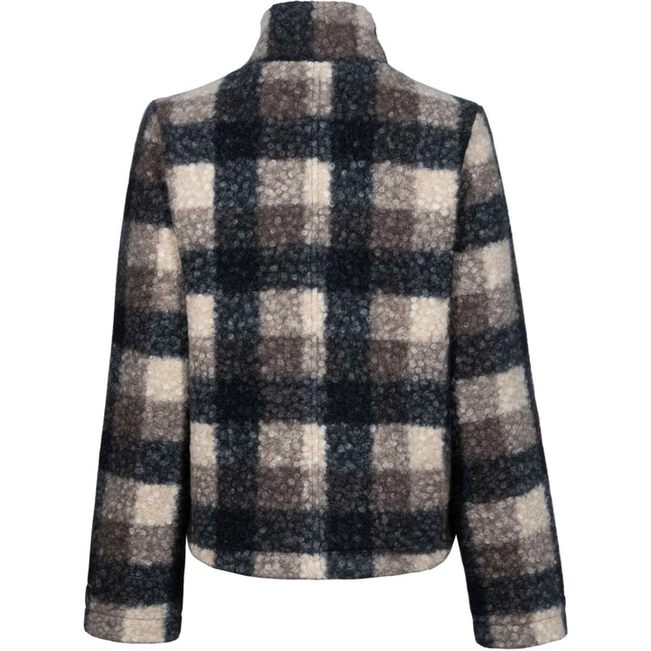 Cavallo Cavallumea teddy jacket in Peanut Check, back