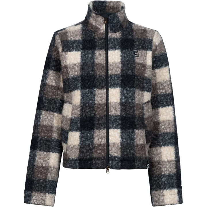 Cavallo Cavallumea teddy jacket in Peanut Check, front