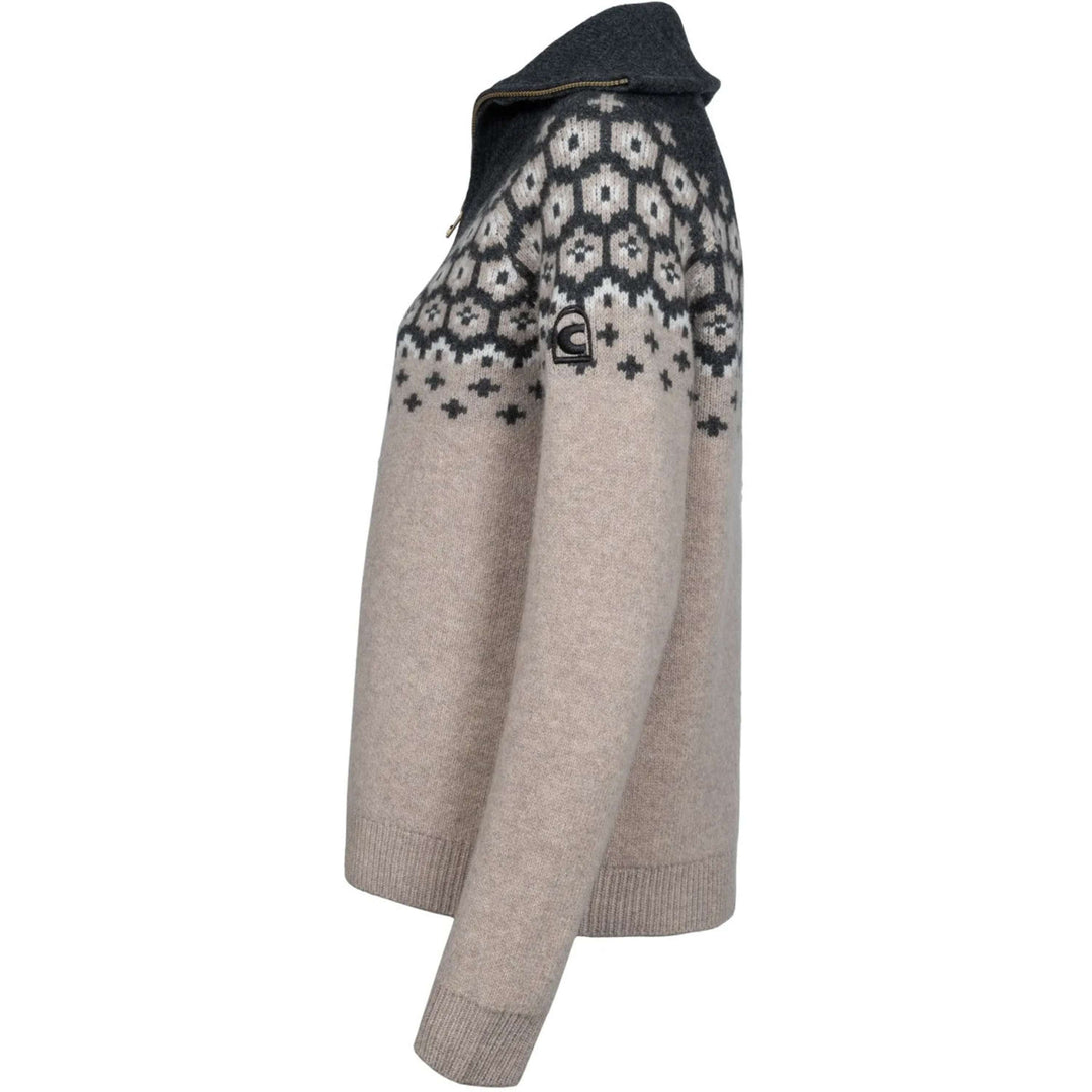 Cavallo Cavalleara wool half-zip sweater in Peanut, side