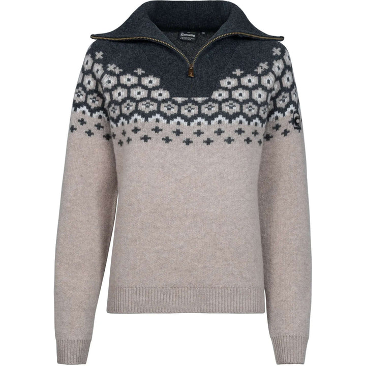 Cavallo Cavalleara wool half-zip sweater in Peanut, front