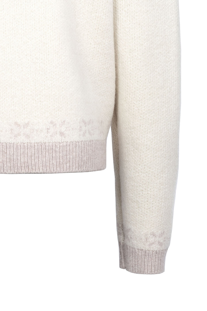 Cavallo Cavaldena Norwegian Wool Knit Sweater - Off White detail