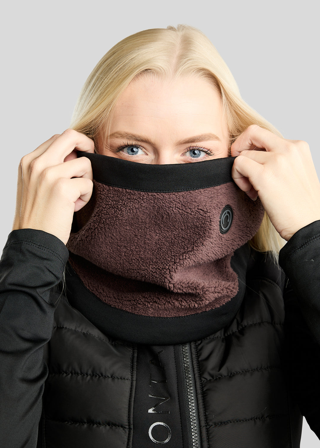 Montar MoEbba Teddy Fleece Collar - Black Peony