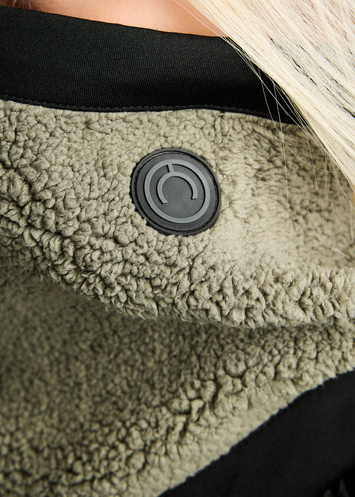 Montar MoEbba Teddy Fleece Collar - Dusty Green