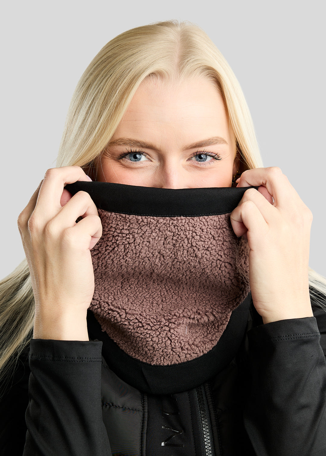 Montar MoEbba Teddy Fleece Collar - Nougat Brown
