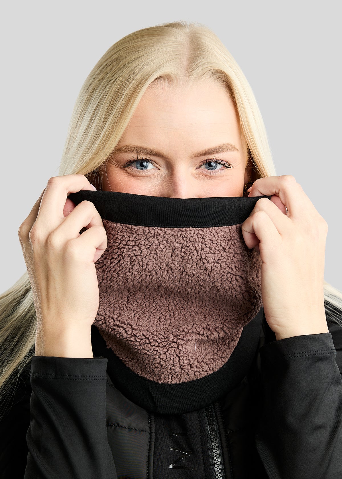 Montar MoEbba Teddy Fleece Collar - Nougat Brown