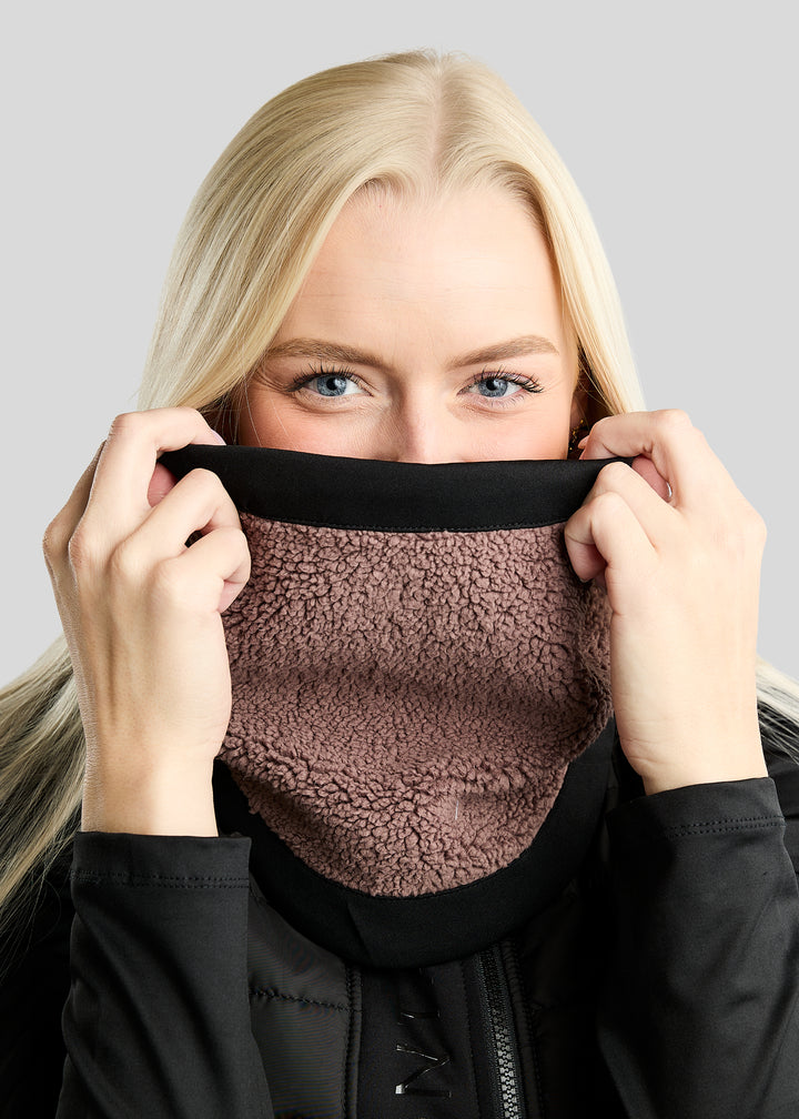 Montar MoEbba Teddy Fleece Collar - Nougat Brown