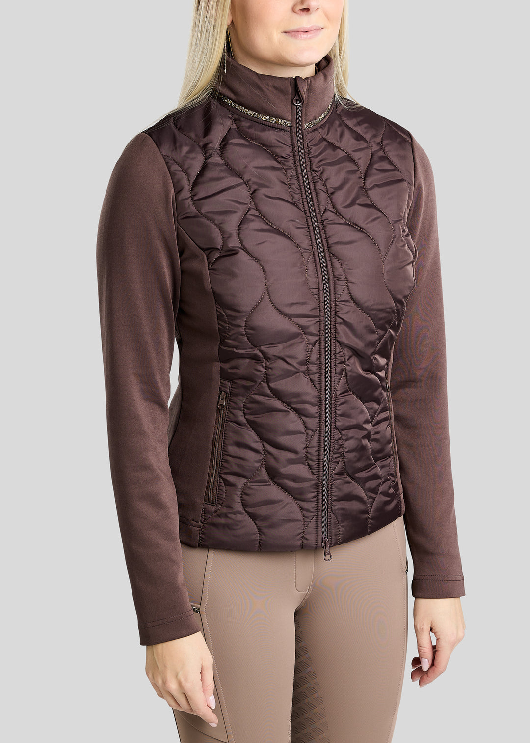 Montar MoVeronica Hybrid Jacket with Golden Quartz Crystals - Black Peony