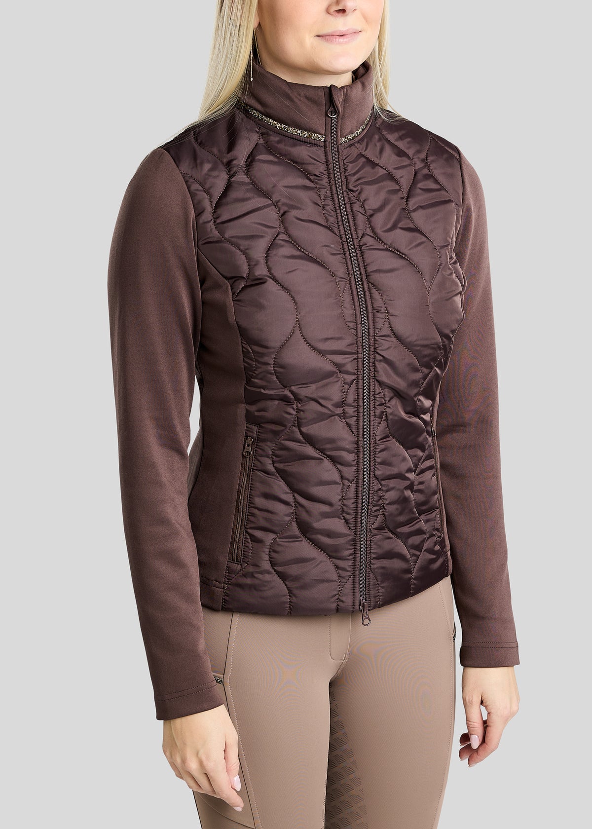 Montar MoVeronica Hybrid Jacket with Golden Quartz Crystals - Black Peony