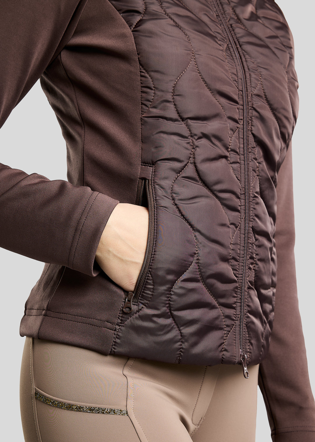 Montar MoVeronica Hybrid Jacket with Golden Quartz Crystals - Black Peony