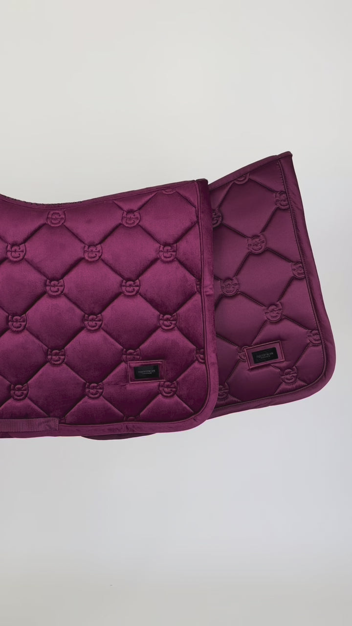 Equestrian Stockholm Satin Classic Dressage Pad - Merlot