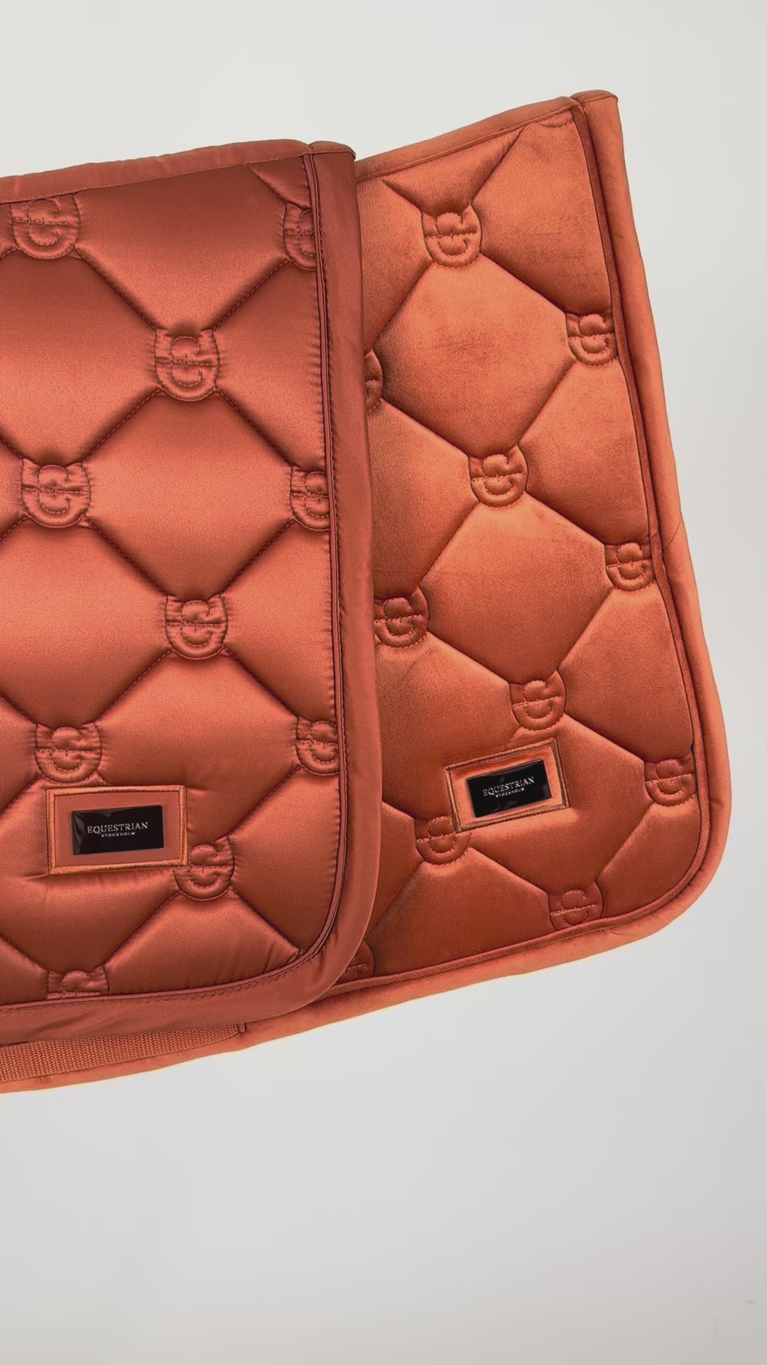 Equestrian Stockholm Velvet Classic Dressage Pad -Chestnut