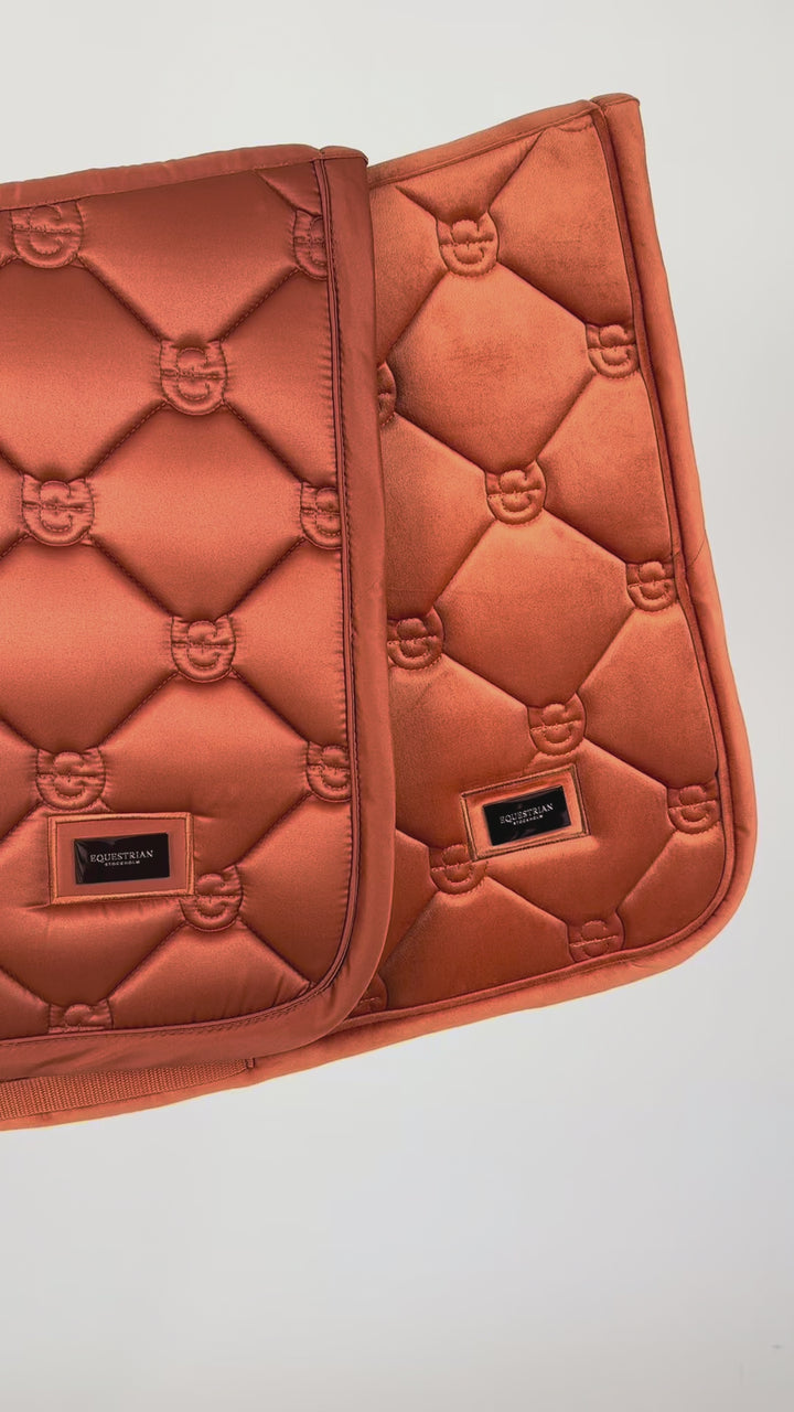 Equestrian Stockholm Velvet Classic Dressage Pad -Chestnut
