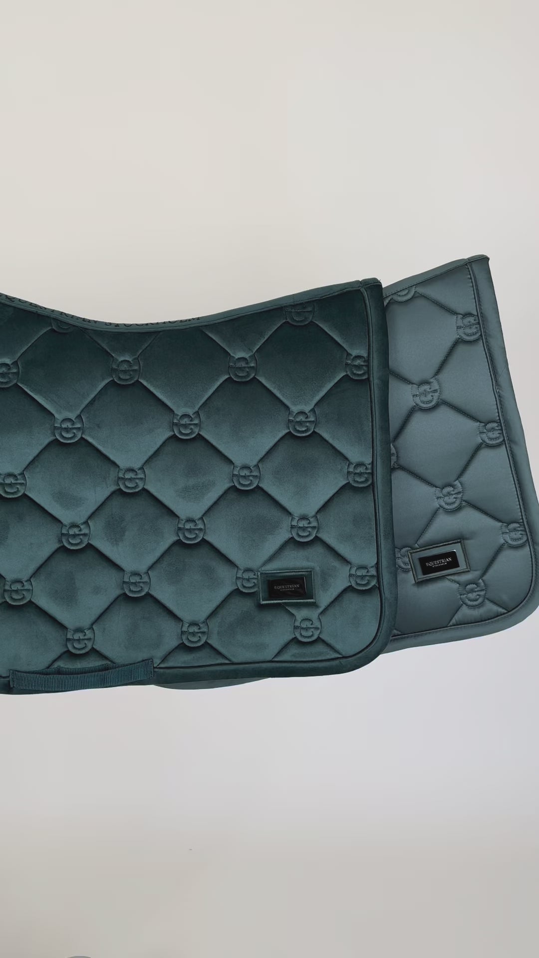 Equestrian Stockholm Velvet Classic Dressage Pad - Sycamore Green